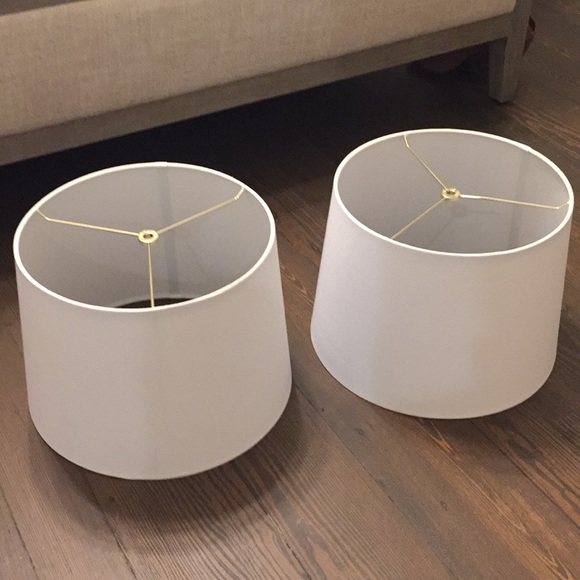 Other - NWOT- 2 WHITE LINEN LAMPSHADES